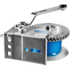 Лебедка ручная барабанная ЗУБР Профессионал 0,5 т 8 м (тяговая, ленточная) - изображение 6