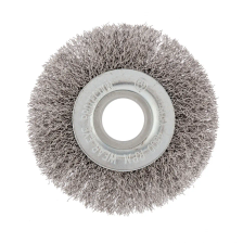 Щетка для УШМ, 100 мм, посадка 22.2 мм, плоская, витая проволока 0.3 мм Сибртех - изображение 6