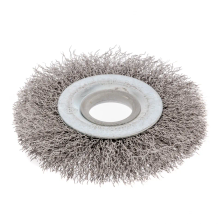 Щетка для УШМ, 100 мм, посадка 22.2 мм, плоская, витая проволока 0.3 мм Сибртех - изображение 7