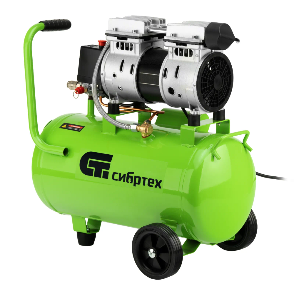 Компрессор безмаслянный малошумный МБ 1100/24,1100 Вт, 24 л, 170 л/мин Сибртех - изображение 4