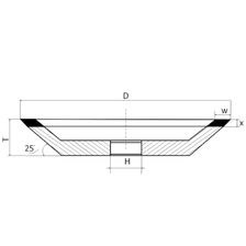 Круг алмазный шлифовальный 12R4 75х3х2x20 100/80 АС6 В2-01 100% - изображение 8