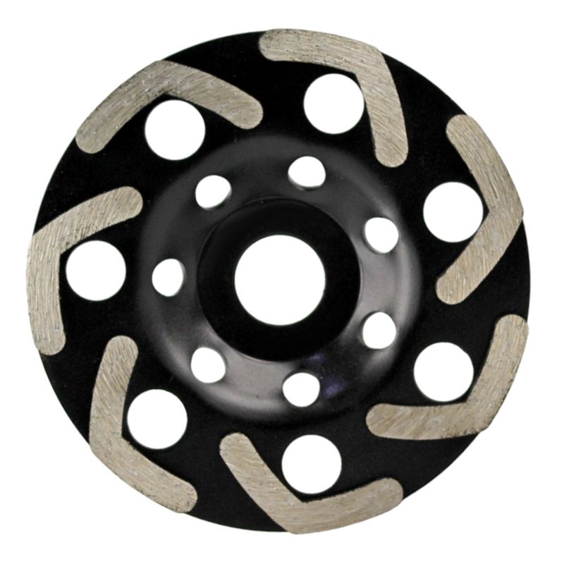 стд-155 Алмазная чашка STRONG 125 С-сегмент (бумеранг 7 сегментов) (серая)