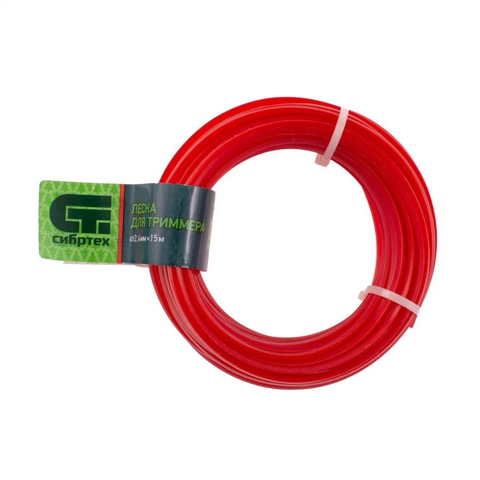 Леска для триммера треугольная, 2.4 ммх15 м, Россия Сибртех