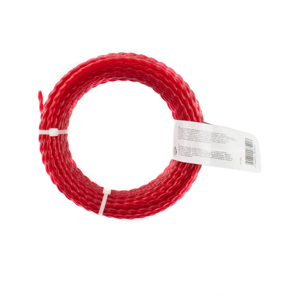 Леска для триммера овальная витая, 3.0 ммх10 м, Россия Сибртех - изображение 2