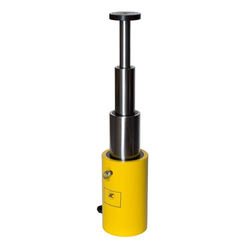 Домкрат телескопический с гравитационным возвратом штока Инстан ДТ30-300М (31/67т, ход 300мм)