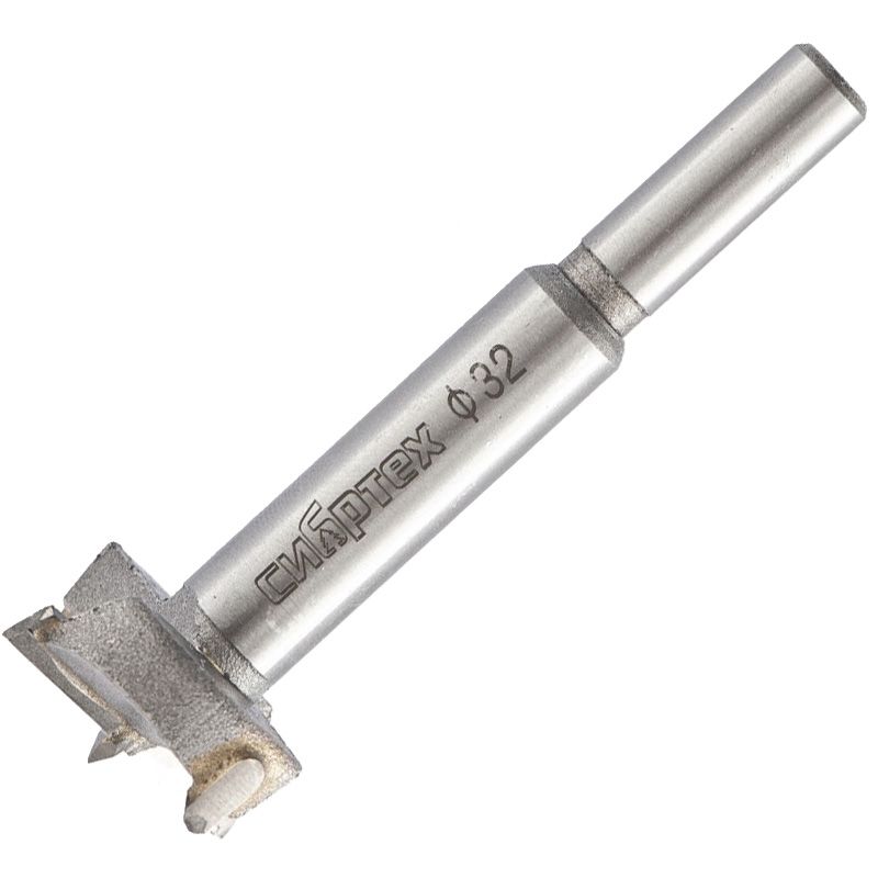 Сверло Форстнера по дереву, 32 мм, цилиндрический хвостовик Сибртех