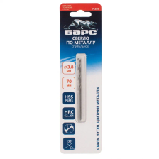 Сверло спиральное по металлу, 3.8 x 70 мм, Р6М5 Барс - изображение 5