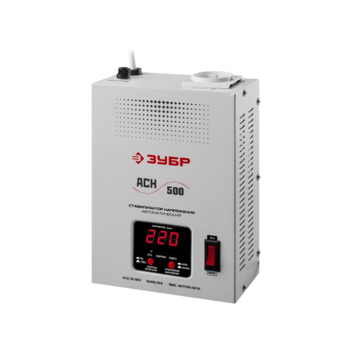 Стабилизатор напряжения ЗУБР АСН 500