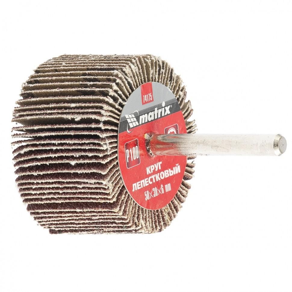 Круг лепестковый для дрели, 50х30х6 мм, P 60 Matrix