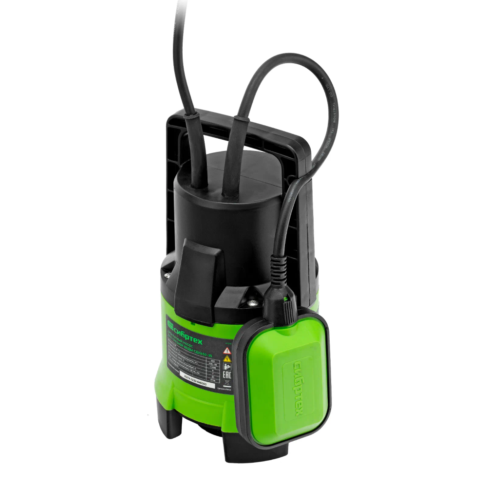 Дренажный насос Сибртех для грязной воды СДН650-35, 650 Вт, напор 8 м, 11000 л/ч - изображение 14