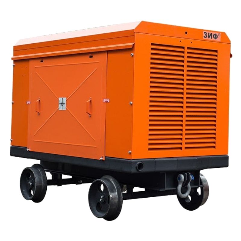 Электрический винтовой компрессор ЗИФ-ШВ 8,2/0,7 Т (660 на скатах)