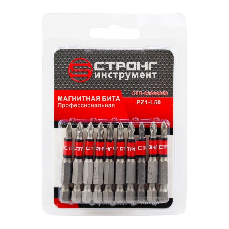 стп-932 Бита магнитная STRONG РZ1х50 (10шт. в упак)