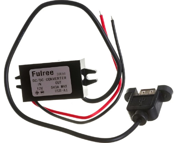 Адаптер REXANT 16-0601 DC 12V-гн. USB-A 5V 3A