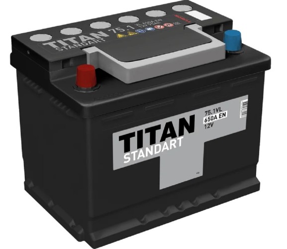 Аккумулятор Titan STANDART 75.1 VL 650А 4607008882247