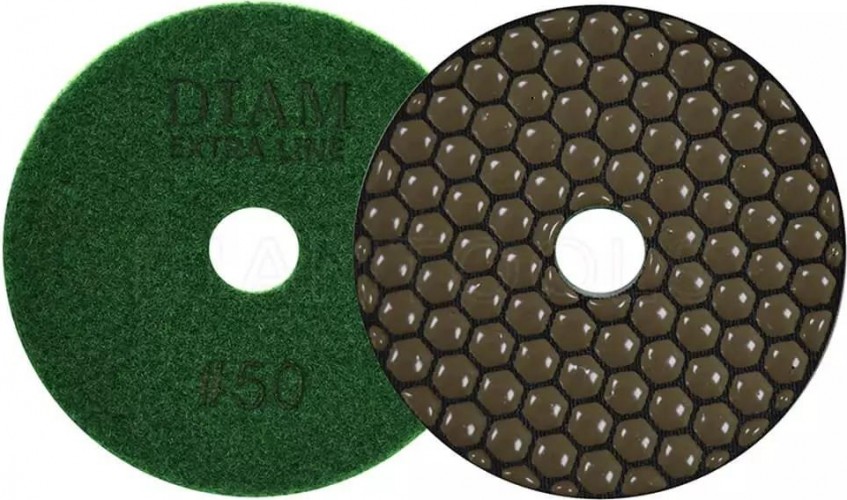 Алмазная тарелка на липучке DIAM АГШК 100*2,0 №50 Extra Line (сухая) 000519
