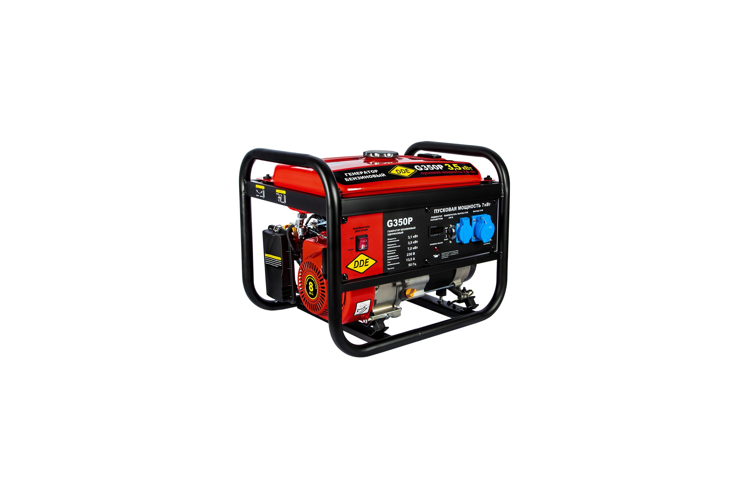 Бензиновый генератор DDE G350P 1ф 3,1/3,5/7,0 кВт бак 15 л двигатель 8 лc 792-568
