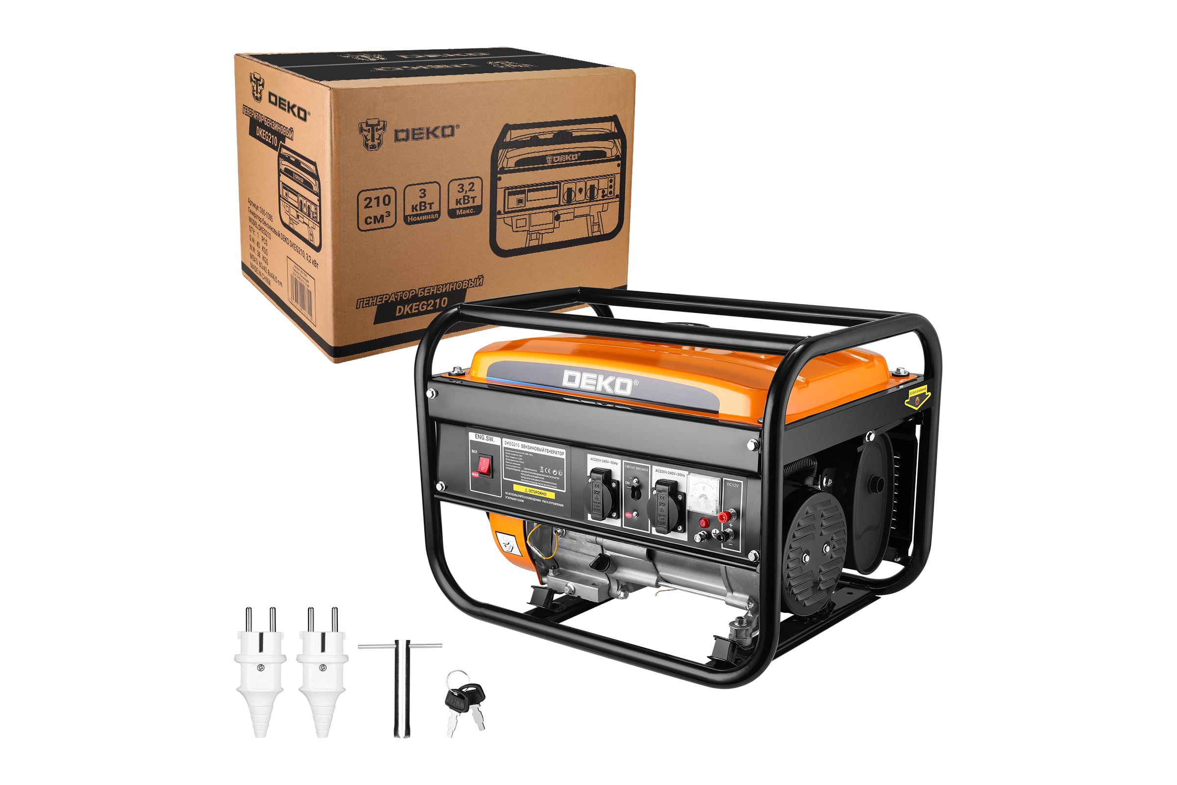 Бензиновый генератор DEKO dkeg210, 3.2 квт 065-1085