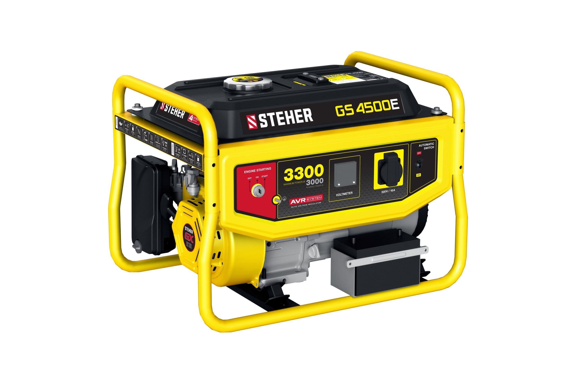 Бензиновый генератор с электростартером STEHER 3300 GS-4500Е