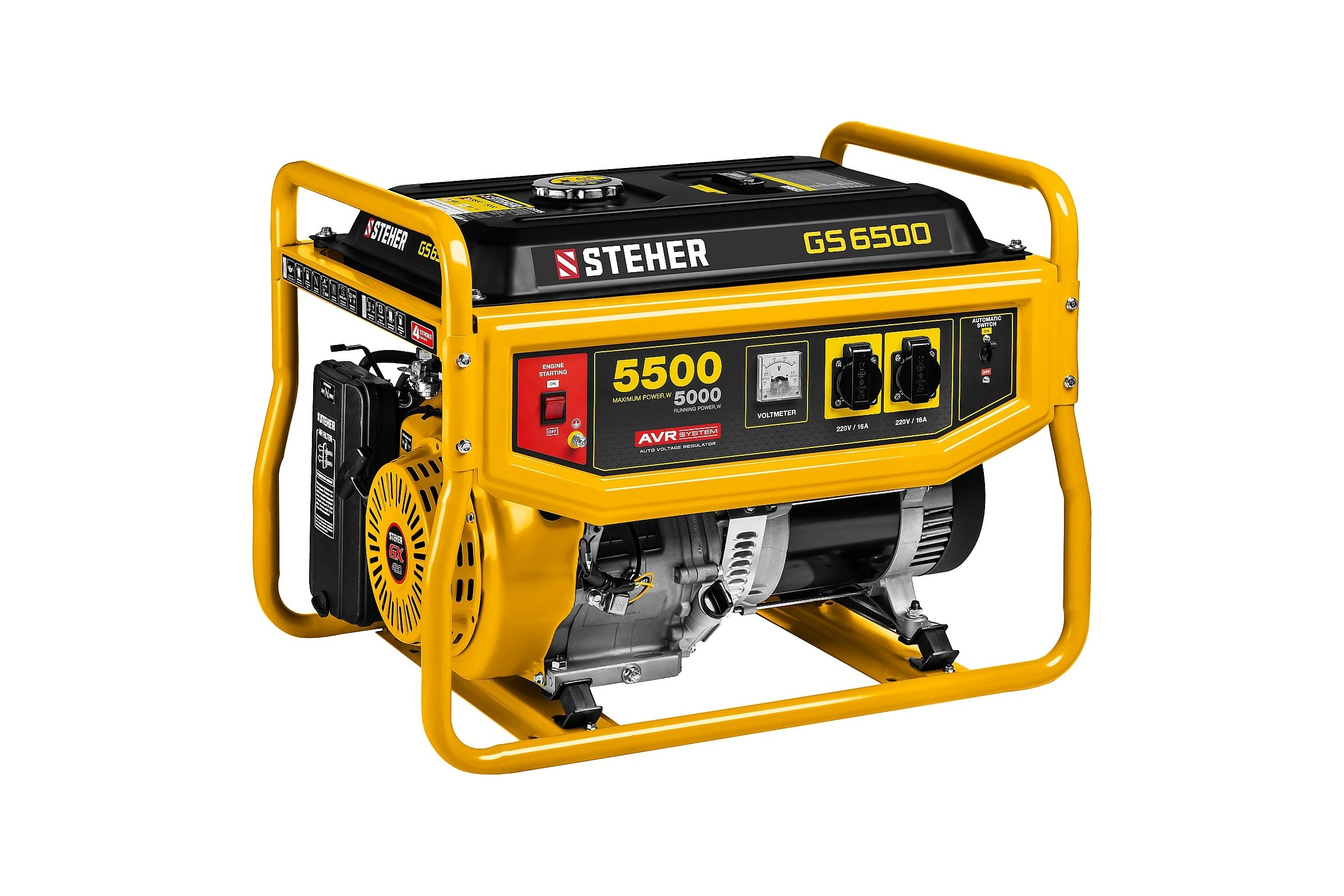 Бензиновый генератор STEHER 5500 Вт GS-6500