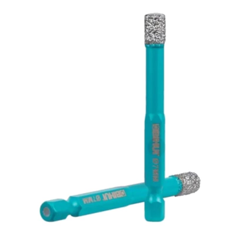 Коронка алмазная по керамограниту BIHUI на дрель, вакуумная пайка 7 мм DBDQ07