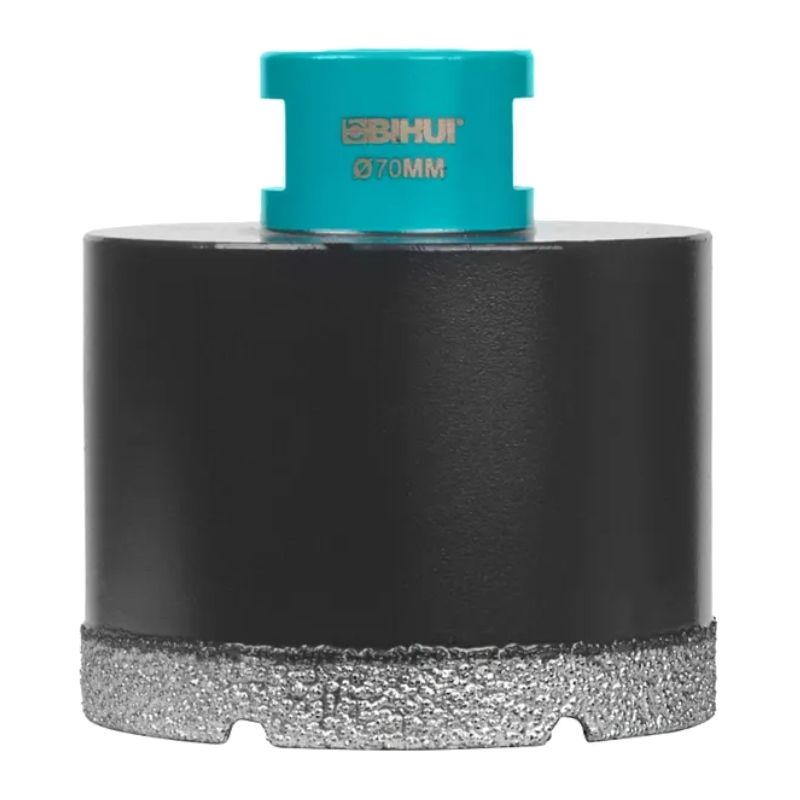 Коронка алмазная по керамограниту BIHUI вакуумная пайка 70мм DBDF70