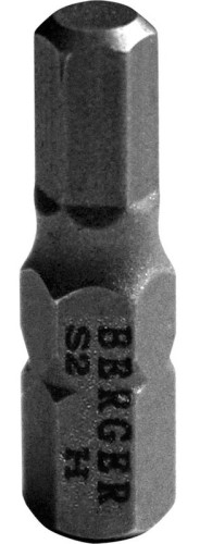 Бита для заворачивания BERGER BG2375 HEX2,5x25мм, 2 шт., S2