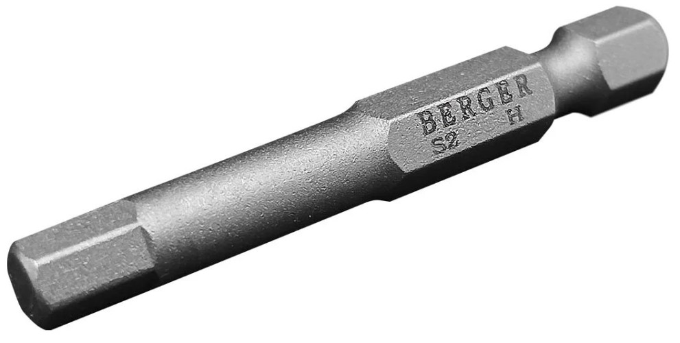 Бита для заворачивания BERGER BG2407 HEX6x50мм, 2 шт., S2