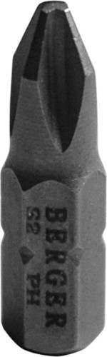 Бита для заворачивания BERGER BG2365 PH0x25мм, 2 шт, S2