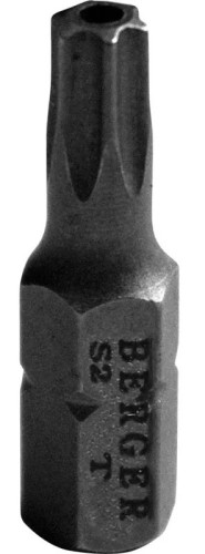 Бита для заворачивания BERGER BG2393 TORX T27Hx25мм c отверстием 2 шт., S2