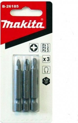 Бита для заворачивания MAKITA B-26185 PZ1/PZ2/PZ3, 50 мм, E-form (MZ), 3 шт.