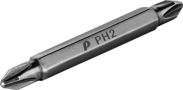 Бита для заворачивания ПРАКТИКА "Профи" двусторонняя PH-2 / PH-2х50мм отверточная (50шт) 776-638