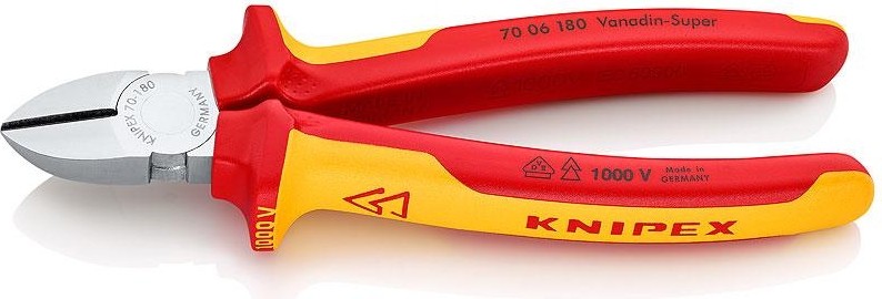 Бокорезы диэлектрические KNIPEX 7006180SB 180 мм KN-7006180SB