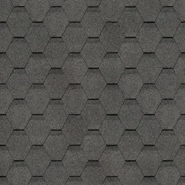 Гибкая черепица Dacha Rustic серый 3 м2