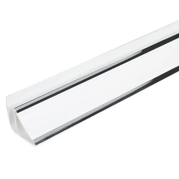 Плинтус ПВХ потолочный DEKOR PANEL Софитто серебро 3000 мм