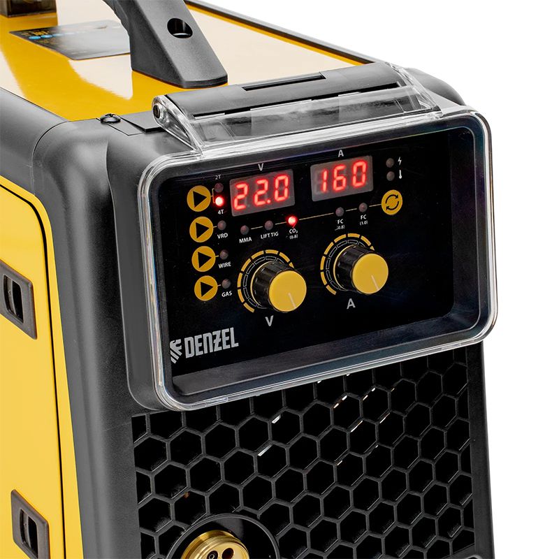 Аппарат инверторный полуавтоматической сварки Denzel  MIG-160 160 А ПВ 60% катушка 5 кг - изображение 7