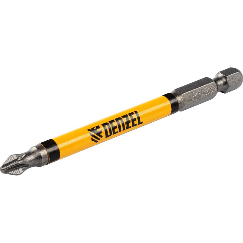 Бита Denzel PH2х90, сталь S2, цилиндр., 10 шт. Е 6,3