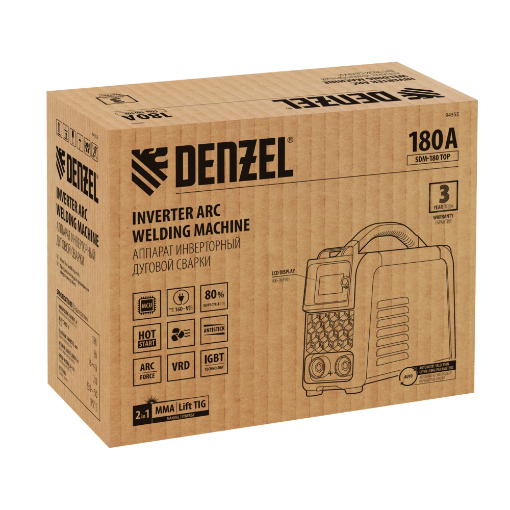 Сварочный инвертор Denzel SDM-180 Top, 180 А, ПВ 80% - изображение 16