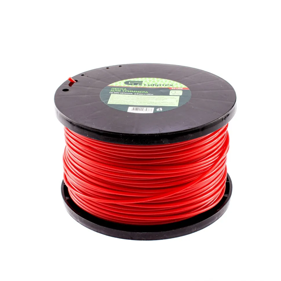 Леска для триммера круглая, на DIN катушке, 3.0 ммх120 м, Россия Сибртех