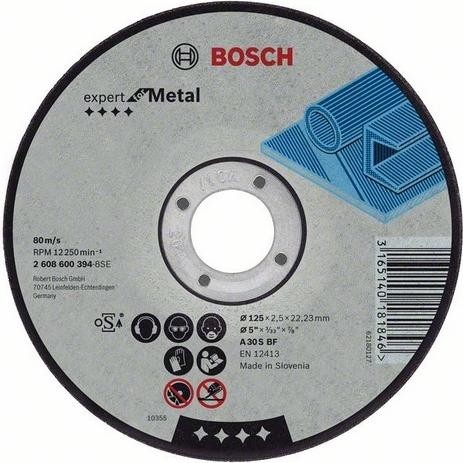 Диск отрезной по металлу BOSCH 125х2,5х22.2 мм A30S-BF Standard for Metal 2608603160
