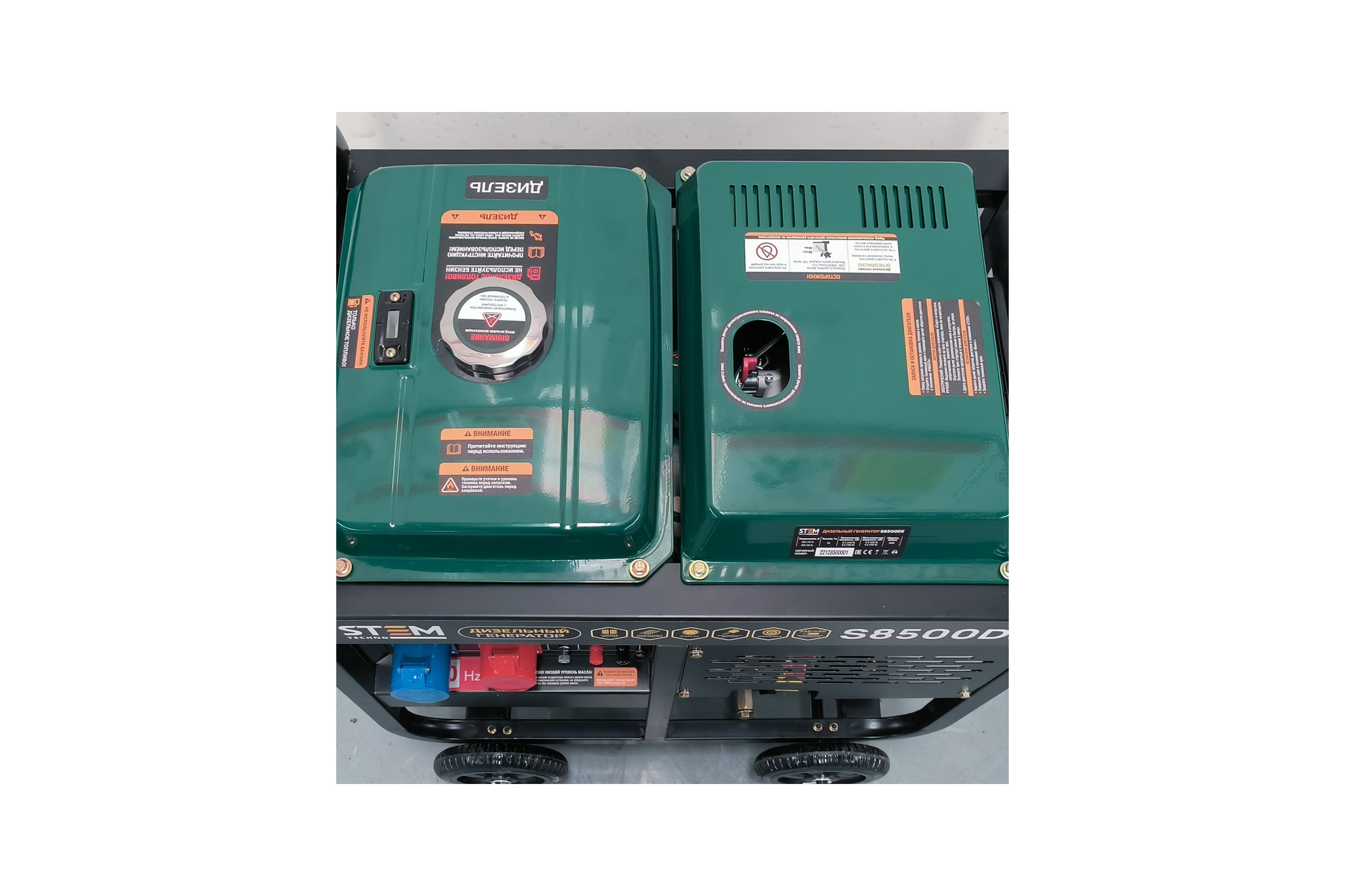 Дизельный генератор STEM Techno s8500de (8,5кв, электростартер, дисплей, подогрев, 230/400в, авр) ГЕН020 - изображение 6