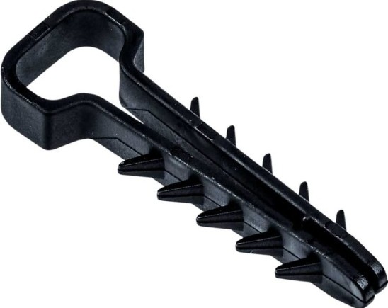 Дюбель-хомут IEK UDH 6х14мм для плоского кабеля нейлон черн. (уп.100шт) UDH14-06-14-100-K02