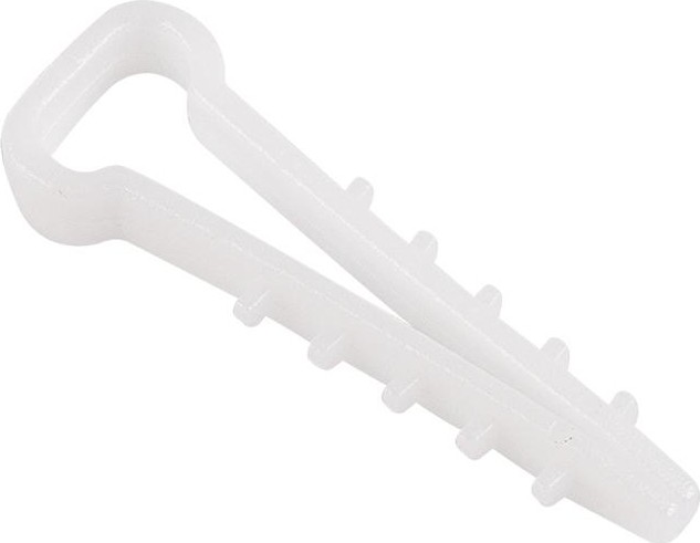 Дюбель-хомут REXANT 6-12 мм, белый нейлоновый прямоугольный упаковка 100 шт. 07-4612