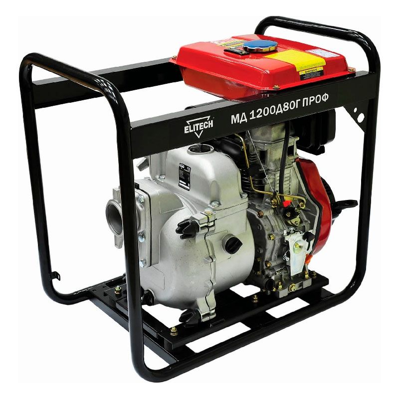 Мотопомпа Elitech МД 1200 Д 80 Г ПРОФ