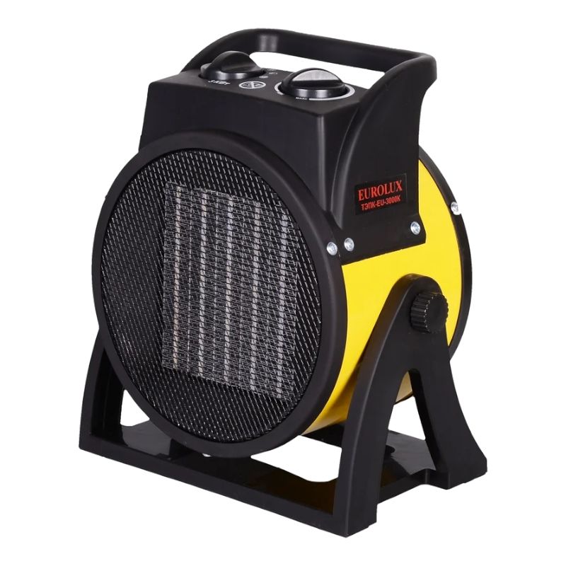 Тепловая электрическая пушка Eurolux ТЭПК-EU-3000K керамический нагревательный элемент, круглая