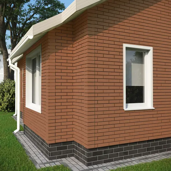 Угол наружный FINEBER Фасайдинг Кирпич баварский терракот - изображение 2