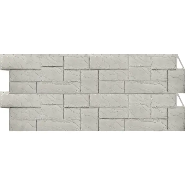 Фасадная панель FineBer Камень крупный мелованный цвет белый - изображение 3