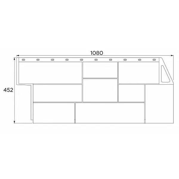Фасадная панель FineBer Камень крупный мелованный цвет белый - изображение 4