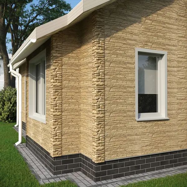 Угол наружный для фасадных панелей Fineber Скала цвет песочный - изображение 2