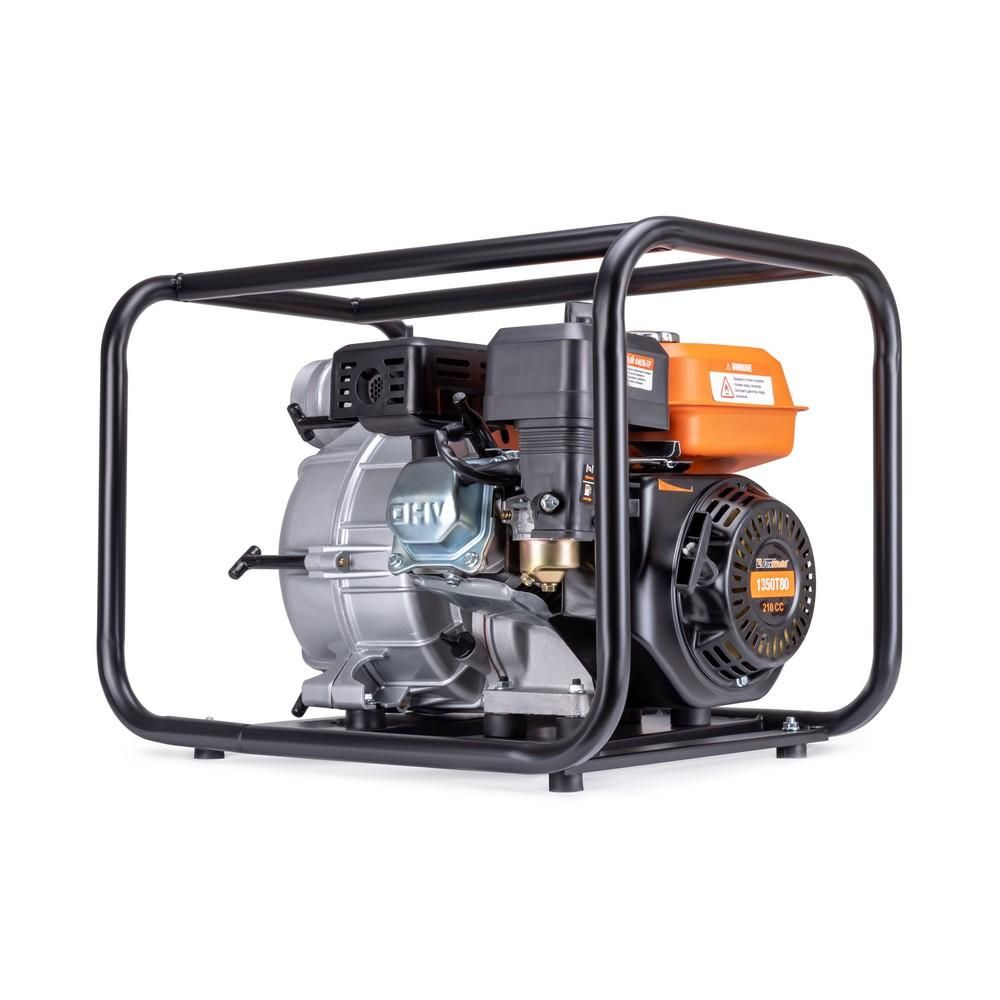 Мотопомпа бензиновая FoxWeld 1350T80 для грязной воды - изображение 5