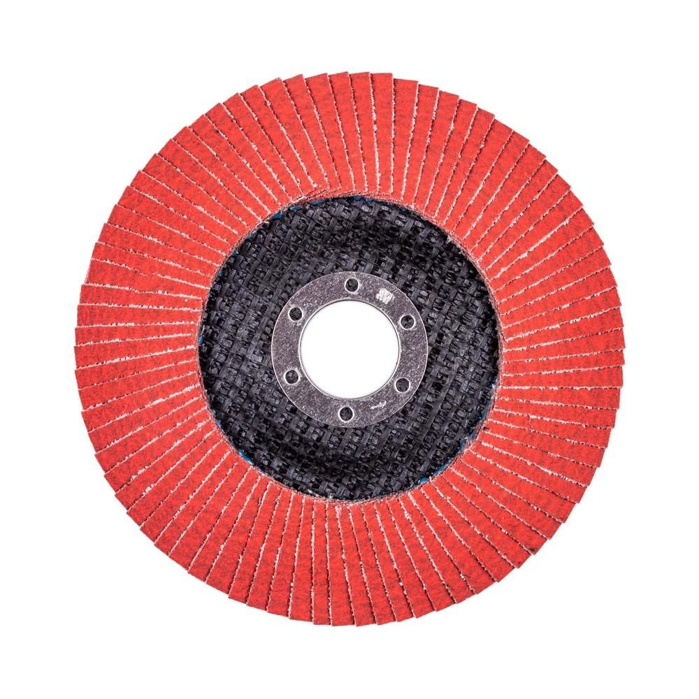 Круг лепестковый с керамическим абразивом для шлифования по нержавеющей стали FoxWeld FTL Everest 27, 10 шт - изображение 3